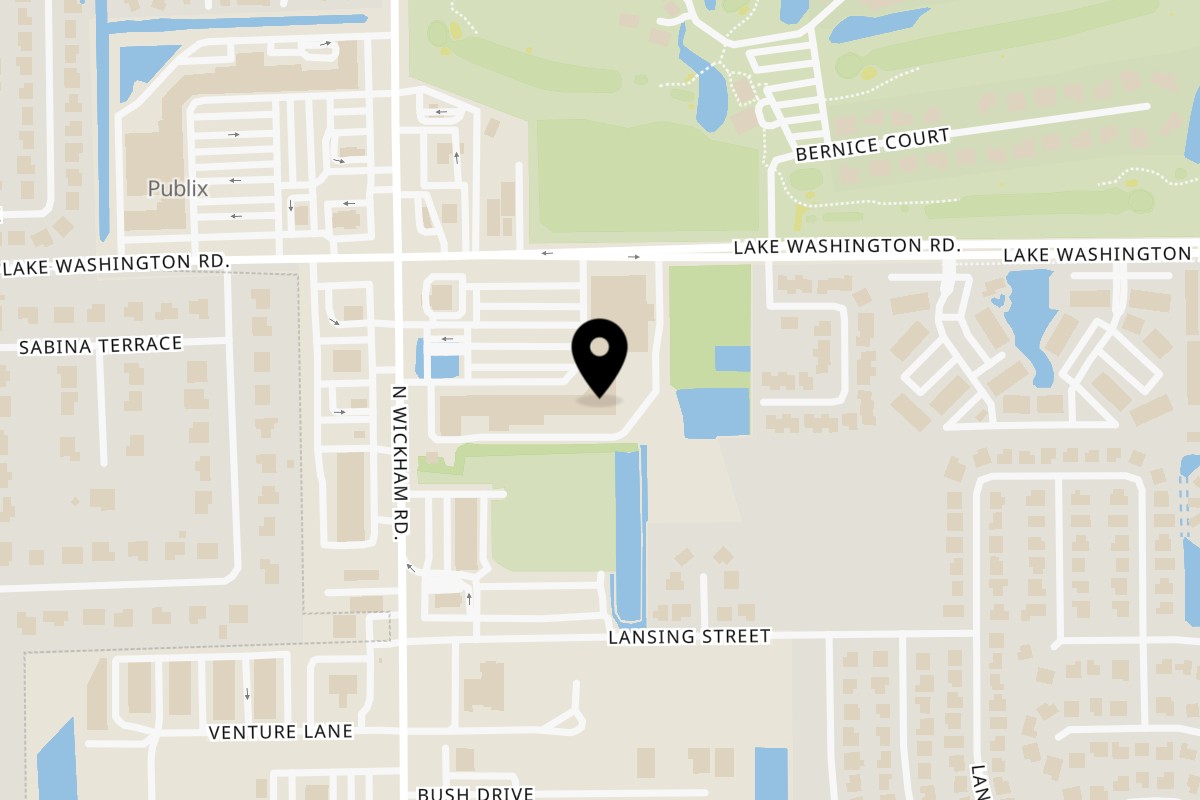 Map showing the location of Thai Thai I on 2447 N Wickham Rd #128 in Melbourne